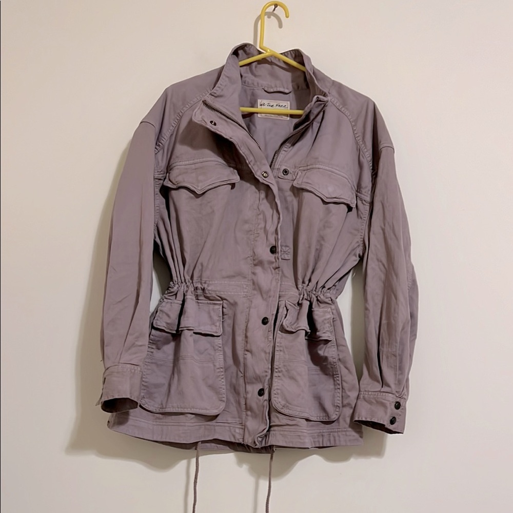 Free people X We the free Women's Purple Utility Jacket size L NWOT - Picture 2 of 13